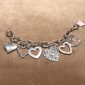 Heart charm bracelet